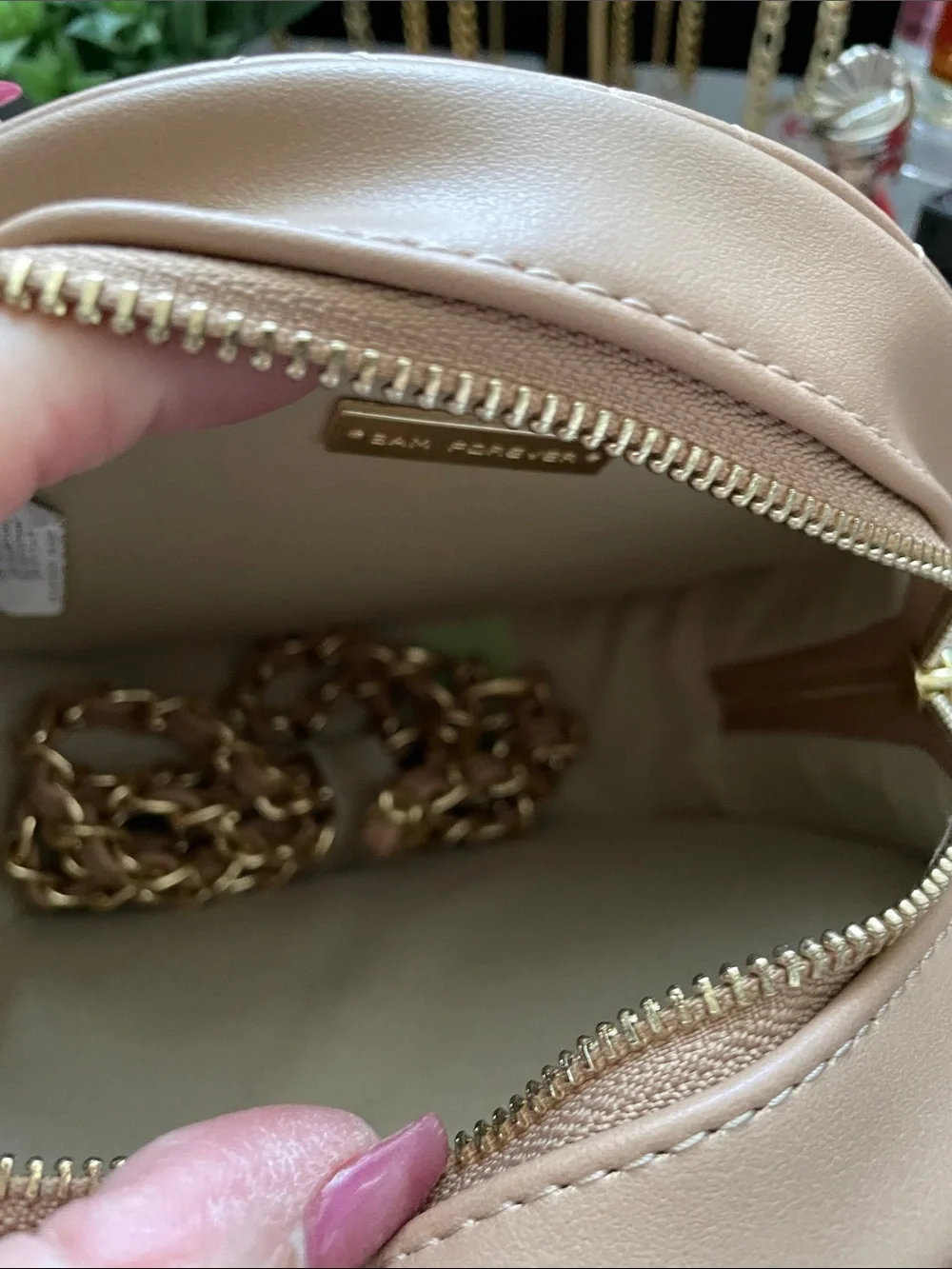 ✨Faux-Leather Quilted Crossbody Bag in Nude Pink✨NWT